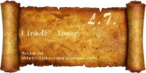 Linkó Tomor névjegykártya